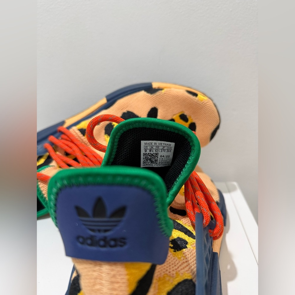 Pharrell X Adidas Animal Print Sneakers with Orange Laces - Picture 5 of 6